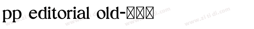 pp editorial old字体转换